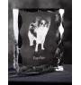 Papillon, Continental Toy Spaniel, Butterfly dog - crystal with a picture of a dog, glass statuette with a picture, unique frame with a picture from Art-Dog brand