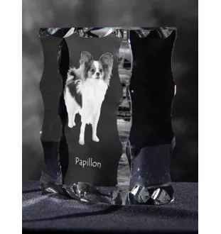 Papillon ramka kryształowa z psem Art-Dog