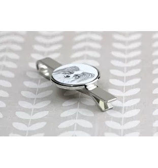 Papillon, Continental Toy Spaniel, Butterfly dog - tie clip with a dog, personalized tie clip, a unique gift for a man from the Art-Dog brand