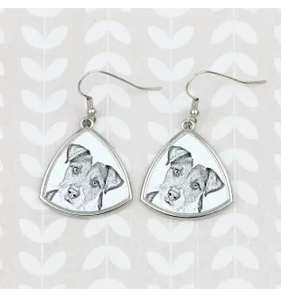Parson Russell Terrier - dog earrings, hanging earrings with a picture, personalized jewelry with Art-Dog brand print