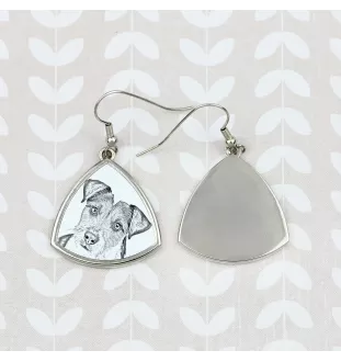 Terrier du révérend Russell, Parson Russell terrier - boucles d'oreilles avec chien, boucles d'oreilles pendantes avec photo, bijoux personnalisés avec impression de la marque Art-Dog