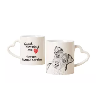 Terrier du révérend Russell, Parson Russell terrier - tasse avec chien, une tasse adorable avec une anse en forme de cœur, un cadeau universel de la marque Art-Dog