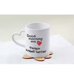 Terrier du révérend Russell, Parson Russell terrier - tasse avec chien, une tasse adorable avec une anse en forme de cœur, un cadeau universel de la marque Art-Dog