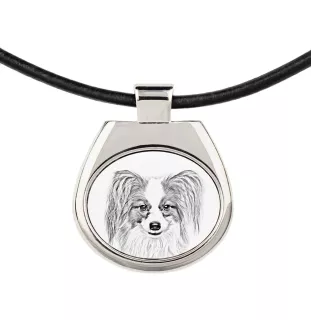 Papillon, Kontinentaler Zwergspaniel - Halskette mit Hund, personalisierter Anhänger mit Foto, einzigartige Halskette für Frauen und Männer von der Marke Art-Dog