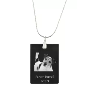 Terrier du révérend Russell, Parson Russell terrier - Pendentif en cristal avec chien, collier en argent avec photo, pendentif personnalisé par la marque Art-Dog