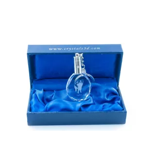 Papillon, Épagneul nain continental papillon - pendentif avec une photo de chien, porte-clés en cristal dans une boîte cadeau, un cadeau unique par Art-Dog