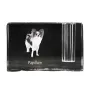 Papillon, Épagneul nain continental papillon - Porte-stylos, organiseur en cristal avec photo de chien, décoration de bureau unique par la marque Art-Dog