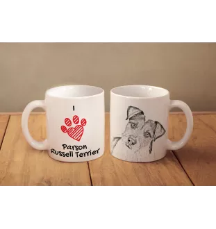 Terrier du révérend Russell, Parson Russell terrier - tasse avec chien, une tasse adorable avec une illustration, un cadeau avec votre photo de la marque Art-Dog