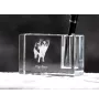 Papillon, Épagneul nain continental papillon - Porte-stylos, organiseur en cristal avec photo de chien, décoration de bureau unique par la marque Art-Dog