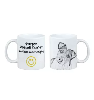 Terrier du révérend Russell, Parson Russell terrier - tasse avec chien, une tasse joyeuse pour les amoureux des chiens, un cadeau personnalisé de la marque Art-Dog