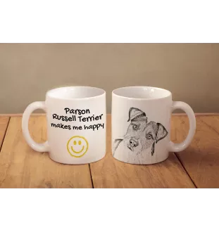 Terrier du révérend Russell, Parson Russell terrier - tasse avec chien, une tasse joyeuse pour les amoureux des chiens, un cadeau personnalisé de la marque Art-Dog