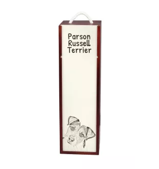 Terrier du révérend Russell, Parson Russell terrier - boîte à vin avec chien, boîte à alcool avec graphisme, boîte cadeau personnalisée de la marque Art-Dog