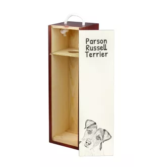 Parson Russell Terrier - Weinbox mit Hund, Alkoholbox mit Grafik, personalisierte Geschenkbox der Marke Art-Dog