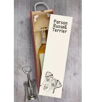 Parson Russell Terrier - Weinbox mit Hund, Alkoholbox mit Grafik, personalisierte Geschenkbox der Marke Art-Dog