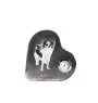 Papillon, Continental Toy Spaniel, Butterfly dog - crystal clock with a dog picture, heart-shaped shelf clock, personalized standing clock by Art-Dog brand