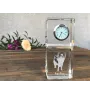 Papillon, Épagneul nain continental papillon - montre en cristal avec photo, photo de chien dans un cristal, horloge de bureau personnalisée de la marque Art-Dog