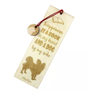 Papillon, Épagneul nain continental papillon II - marque-page pour livre avec chien, marque-page personnalisé, accessoire canin pour les lecteurs de la marque Art-Dog