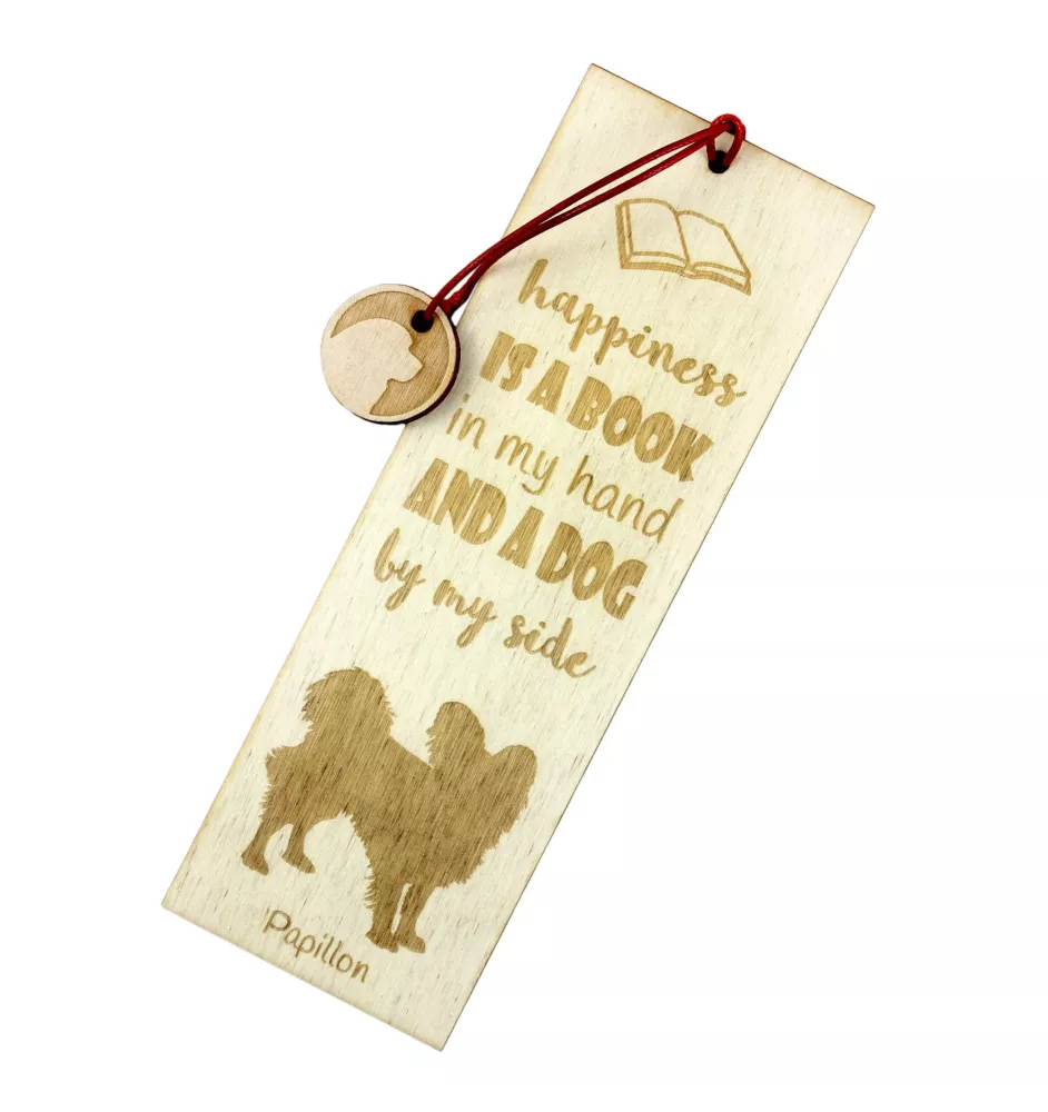 Papillon, Épagneul nain continental papillon II - marque-page pour livre avec chien, marque-page personnalisé, accessoire canin pour les lecteurs de la marque Art-Dog