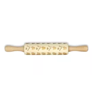 Papillon, Continental Toy Spaniel, Butterfly dog II - small rolling pin with a dog pattern, a rolling pin for children's dough, decorating ceramic clay by Art-Dog brand