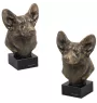 Pembroke Welsh Corgi - Statue de chien, buste sur socle en pierre, sculpture, trophée pour exposition canine par la marque Art-Dog