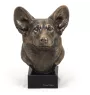 Pembroke Welsh Corgi - Dog statue, bust on stone base, sculpture, trophy for dog show by Art-Dog brand