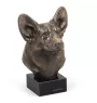 Pembroke Welsh Corgi - Dog statue, bust on stone base, sculpture, trophy for dog show by Art-Dog brand