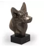 Pembroke Welsh Corgi - Dog statue, bust on stone base, sculpture, trophy for dog show by Art-Dog brand