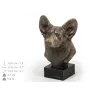 Pembroke Welsh Corgi - Dog statue, bust on stone base, sculpture, trophy for dog show by Art-Dog brand