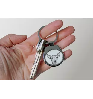 Chien nu du Pérou - porte-clés avec chien, porte-clés imprimé, breloque personnalisée de la marque Art-Dog