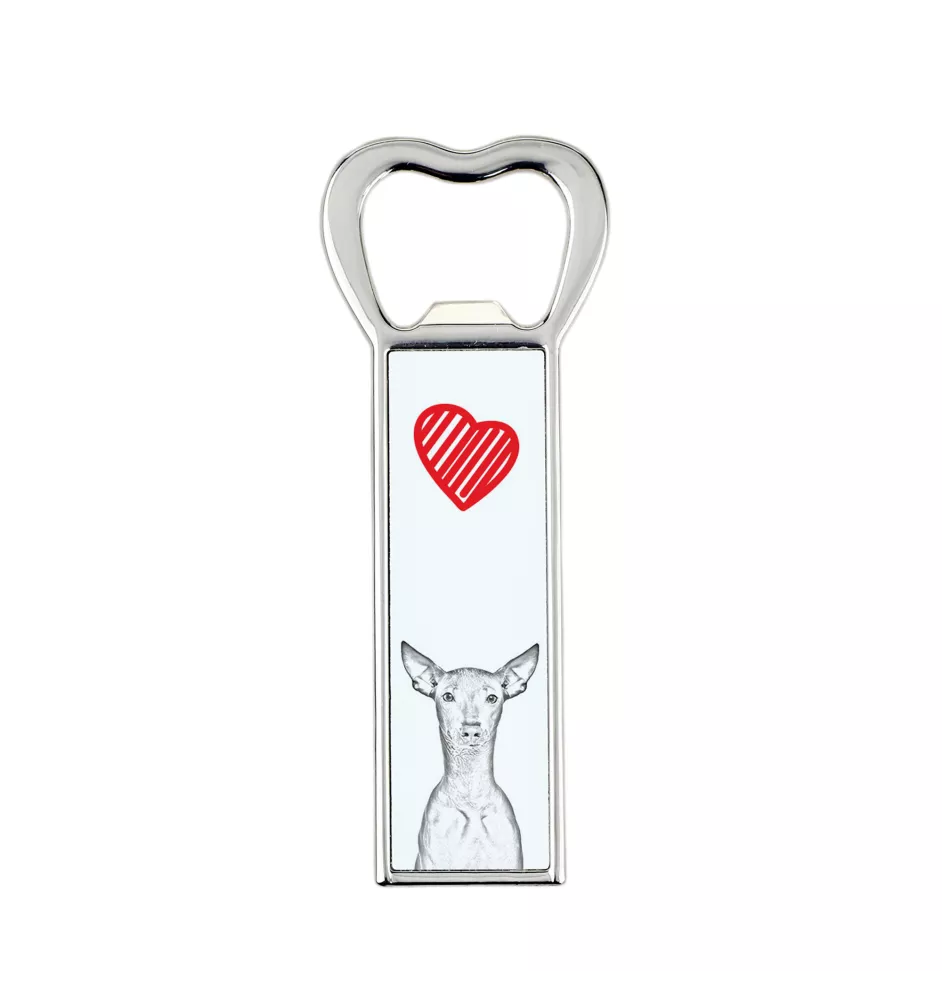 Peruvian Hairless Dog, Peruvian Viringo, Naked Dog - bottle opener with a dog, personalized fridge opener, unique gift for a man by Art-Dog brand