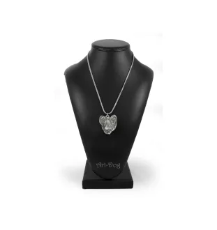 Papillon, Épagneul nain continental papillon - un collier avec un chien, un pendentif de chien sur une chaîne en argent, un bijou unique de la marque Art-Dog