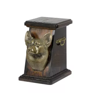 Pembroke Welsh Corgi - urn for dog ashes, elegant urn with a statue, commemorative urn with a bust of a dog by Art-Dog brand