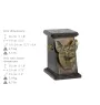 Pembroke Welsh Corgi - urn for dog ashes, elegant urn with a statue, commemorative urn with a bust of a dog by Art-Dog brand