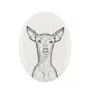 Chien nu du Pérou - une plaque commémorative avec une photo de chien, une plaque funéraire avec une impression, une plaque ovale personnalisée de la marque Art-Dog