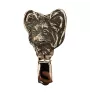 Papillon, Épagneul nain continental papillon - broche avec pince, support pour numéro de départ, épingle argentée pour exposition de chiens de la marque Art-Dog