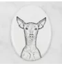 Peruvian Hairless Dog, Peruvian Viringo, Naked Dog - commemorative plaque with a photo of a dog, tombstone with a print, personalized oval plaque from the Art-Dog brand