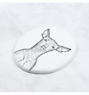 Chien nu du Pérou - une plaque commémorative avec une photo de chien, une plaque funéraire avec une impression, une plaque ovale personnalisée de la marque Art-Dog