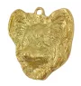 Papillon, Épagneul nain continental papillon - porte-clés et collier avec chien dans une boîte, produit plaqué or de haute qualité, marque Art-Dog