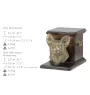 Pembroke Welsh Corgi - Eine Urne für die Asche eines Hundes mit einer Statuette, eine elegante Urne für einen Hund, eine außergewöhnliche Urne mit dem Porträt eines Hundes von der Marke Art-Dog.
