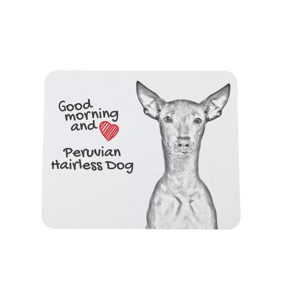 Peruanischer Nackthund, Viringo - Mauspad mit Druck, personalisiertes Mauspad mit Hund, einzigartiges Gadget für Büroangestellte von Art-Dog.