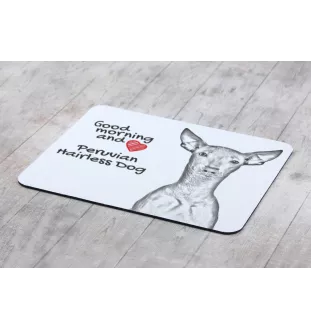 Peruvian Hairless Dog, Peruvian Viringo, Naked Dog - mouse pad with print, personalized dog-themed mouse pad, unique gadget for an office worker by Art-Dog brand