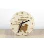 Papillon, Continental Toy Spaniel, Butterfly dog I - clock with a dog, wooden clock, wall clock for dog lovers, clock for desk and shelf, Art-Dog