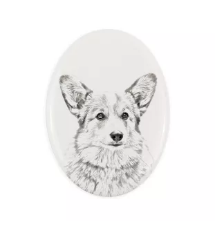 Pembroke Welsh Corgi płyta nagrobna ze zdjęciem psa Art-Dog