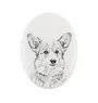 Pembroke Welsh Corgi - commemorative plaque with a photo of a dog, tombstone with a print, personalized oval plaque from the Art-Dog brand