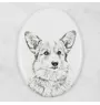 Pembroke Welsh Corgi - commemorative plaque with a photo of a dog, tombstone with a print, personalized oval plaque from the Art-Dog brand