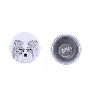 Papillon, Épagneul nain continental papillon - boucles d'oreilles uniques avec un chien, votre animal de compagnie sur un porte-clés, marque propre Art-Dog