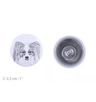 Papillon, Épagneul nain continental papillon - boucles d'oreilles uniques avec un chien, votre animal de compagnie sur un porte-clés, marque propre Art-Dog