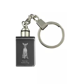 Chien nu du Pérou - Porte-clés en cristal avec photo de chien, porte-clés lumineux, cadeau unique de la marque Art-Dog