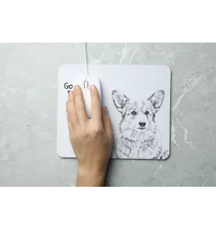 Pembroke Welsh Corgi - mouse pad with print, personalized dog-themed mouse pad, unique gadget for an office worker by Art-Dog brand