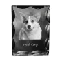 Pembroke Welsh Corgi - Kristall mit einem Hundebild, Glasstatuette mit einem Bild, einzigartiger Bilderrahmen der Marke Art-Dog